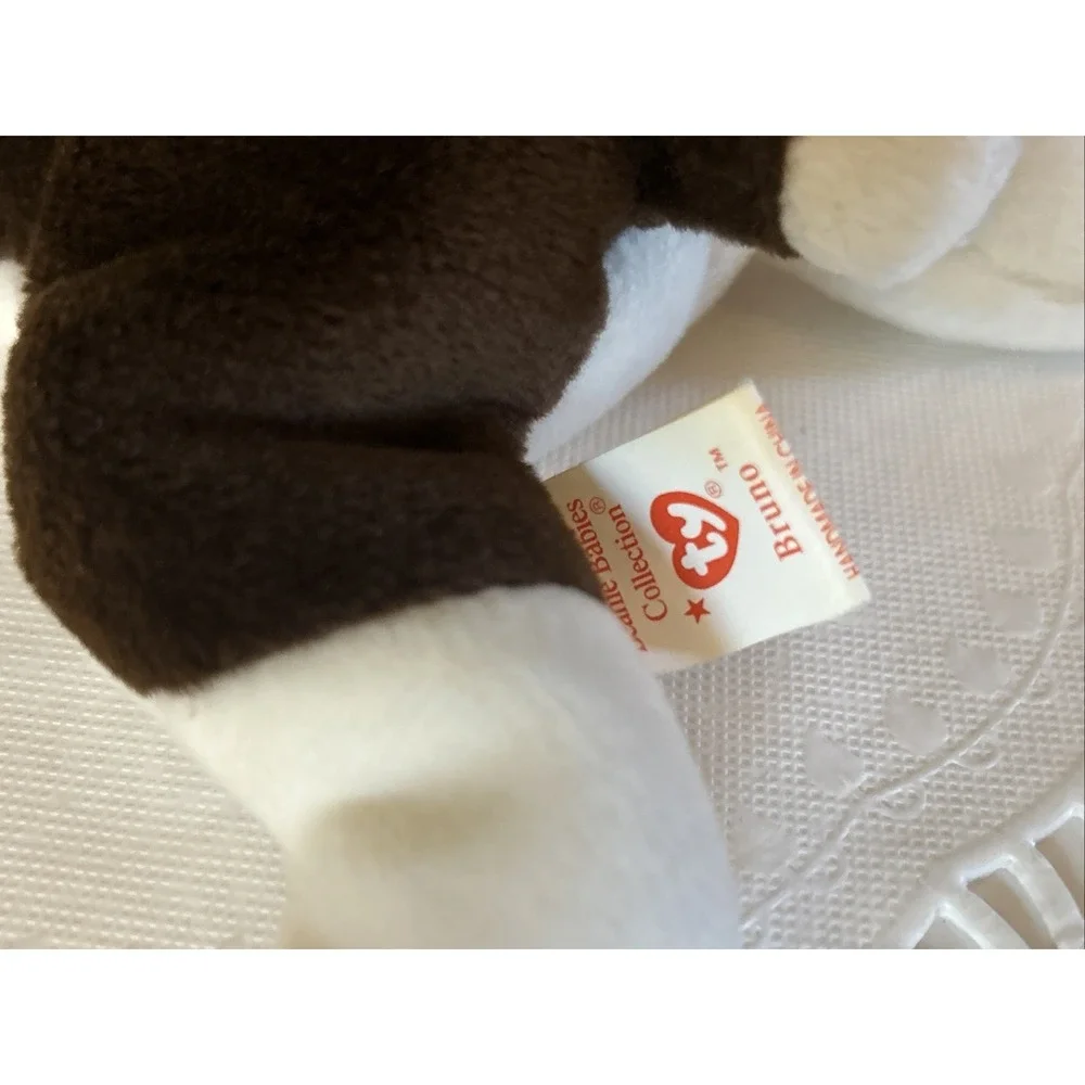 Vtg. Ty Beanie Baby-Bruno the Bull Terrier Dog-DOB 9/9/1997-org tags - Picture 4 of 8